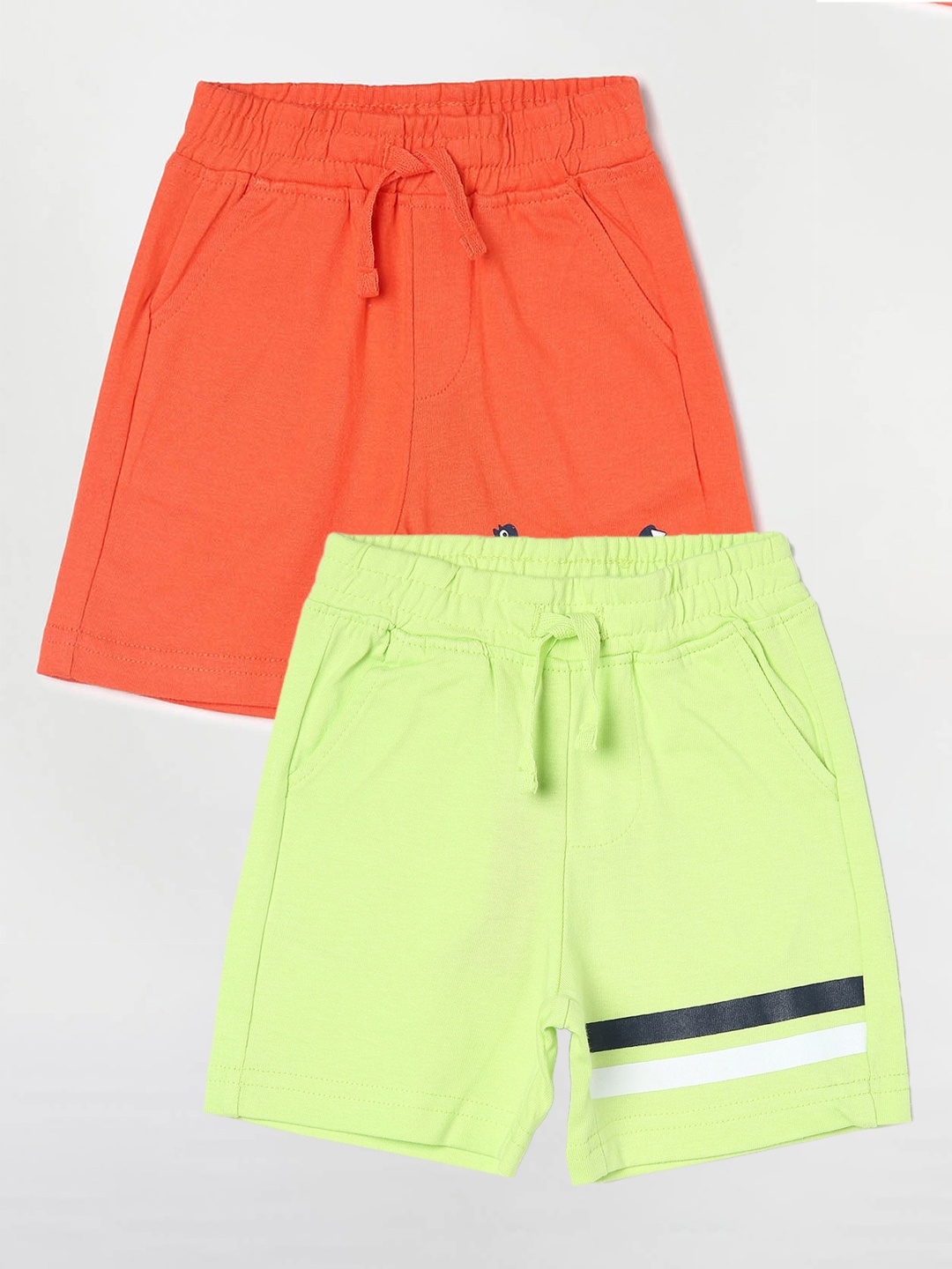 

Juniors by Lifestyle Pack Of 2 Boys Cotton Shorts, Green