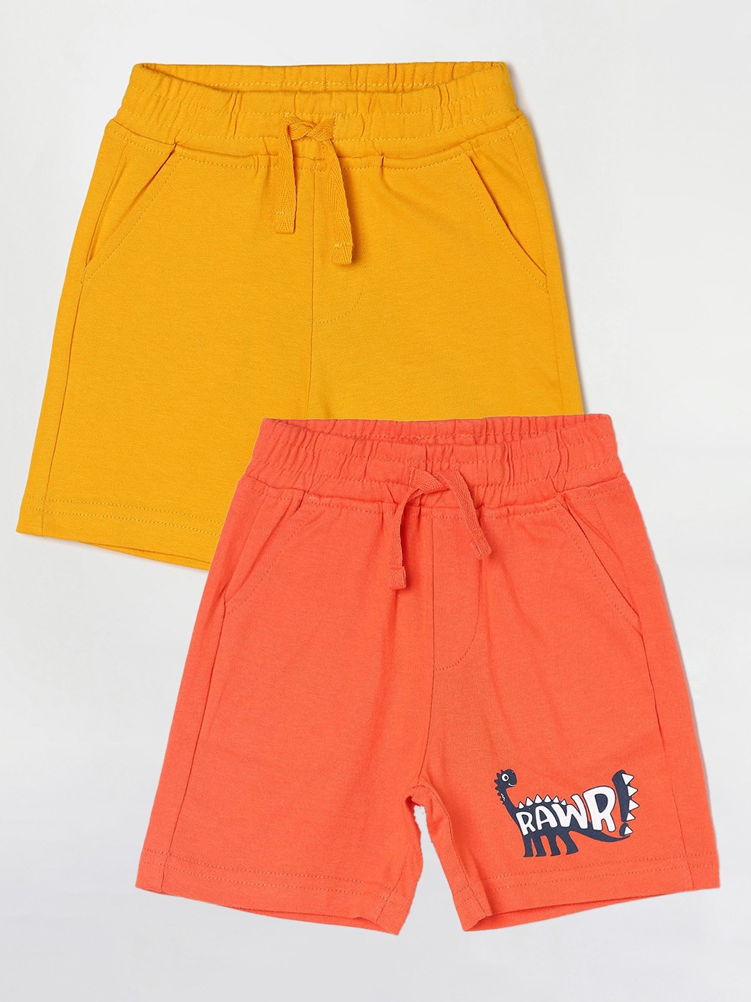 

Juniors by Lifestyle Boys Pack Of 2 Mid-Rise Cotton Shorts, Coral
