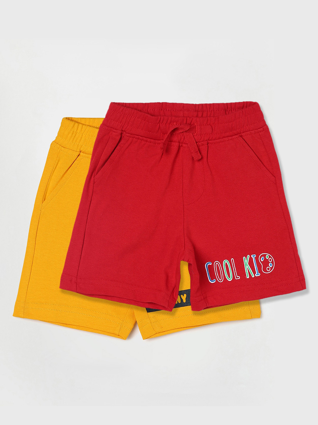 

Juniors by Lifestyle Boys Pack Of 2 Mid-Rise Cotton Shorts, Red