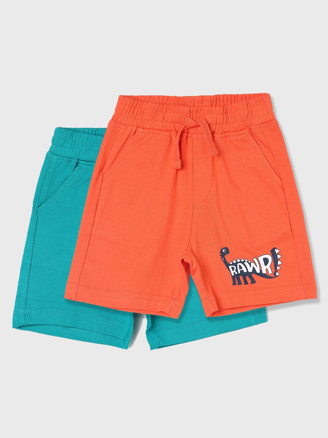 

Juniors by Lifestyle Boys Pack Of 2 Mid-Rise Cotton Shorts, Coral