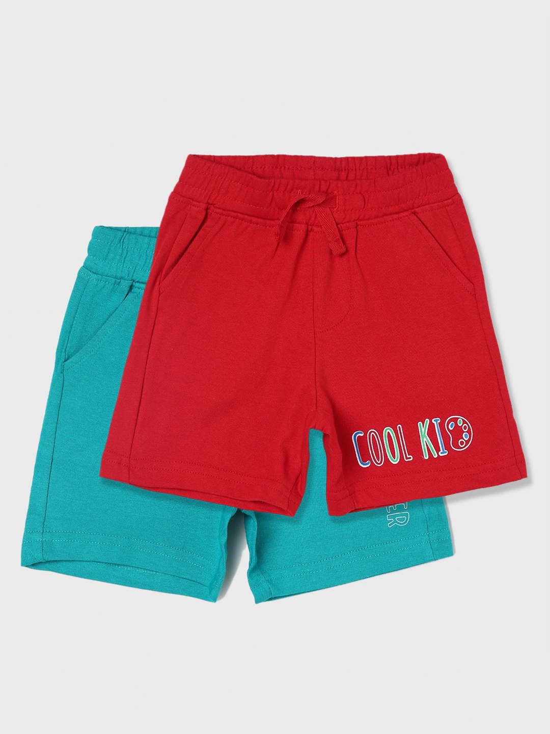 

Juniors by Lifestyle Boys Pack Of 2 Mid-Rise Cotton Shorts, Red