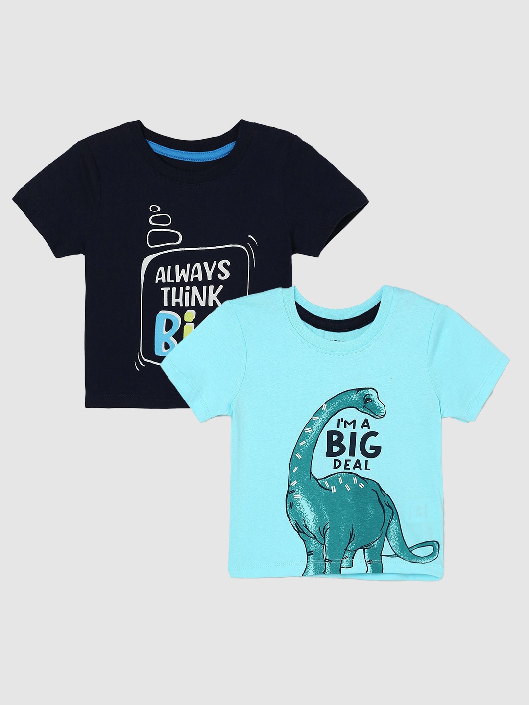 

Juniors by Lifestyle Boys Pack Of 2 Printed Cotton T-Shirts, Blue