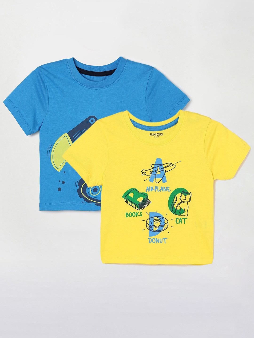 

Juniors by Lifestyle Boys Pack Of 2 Printed Cotton T-Shirts, Blue