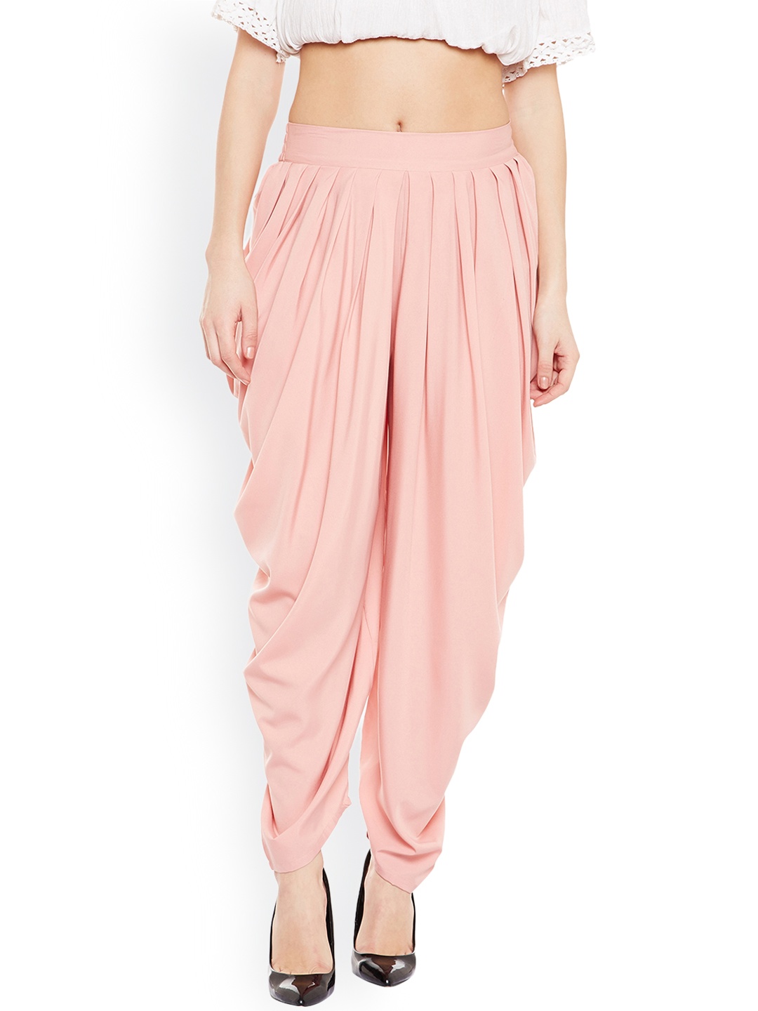 

Bitterlime Peach Solid Dhoti Pants