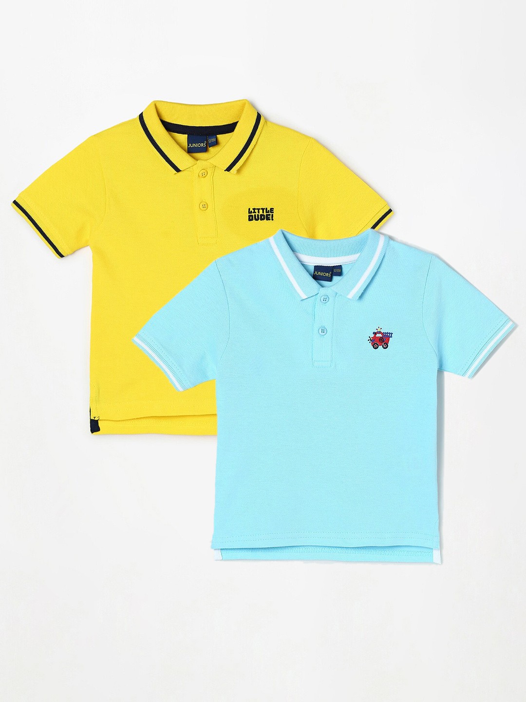 

Juniors by Lifestyle Boys Pack Of 2 Cotton Polo Collar T-Shirts, Blue