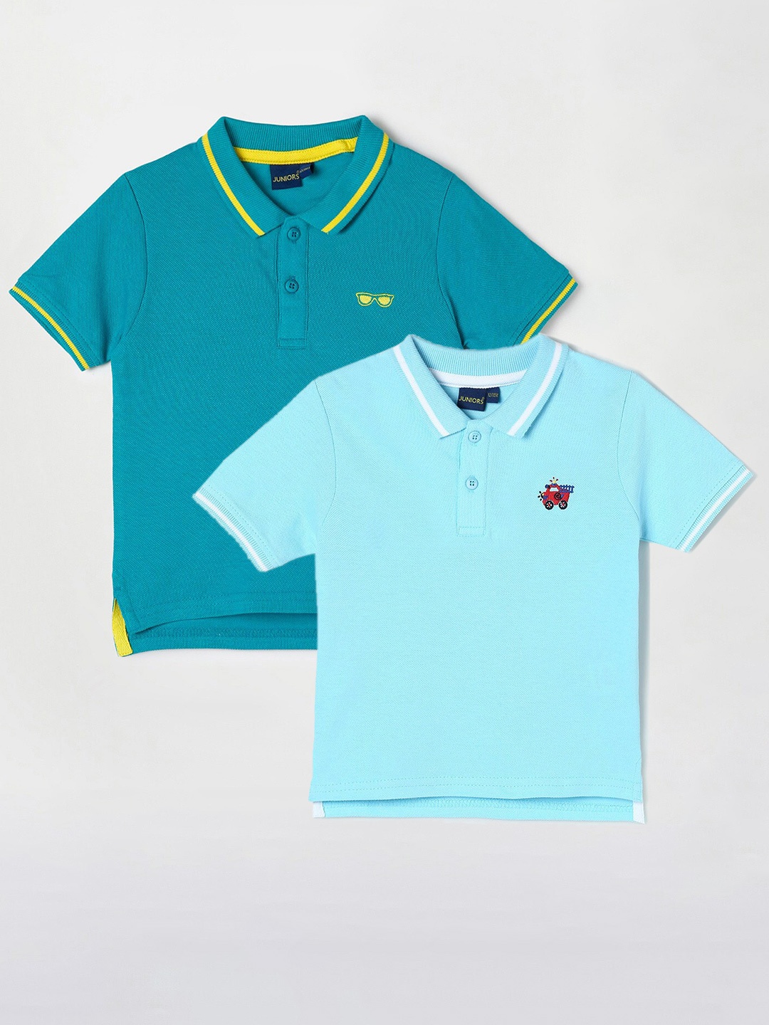 

Juniors by Lifestyle Boys Pack Of 2 Cotton Polo Collar T-Shirts, Blue