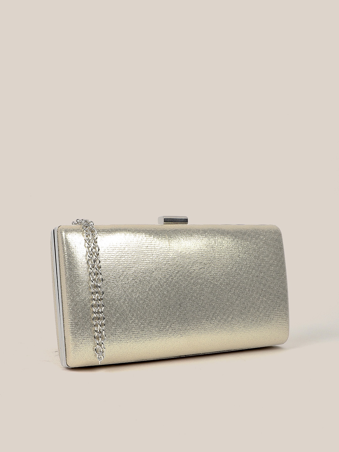 

Carlton London Box Clutch With Shoulder Strap, Gold