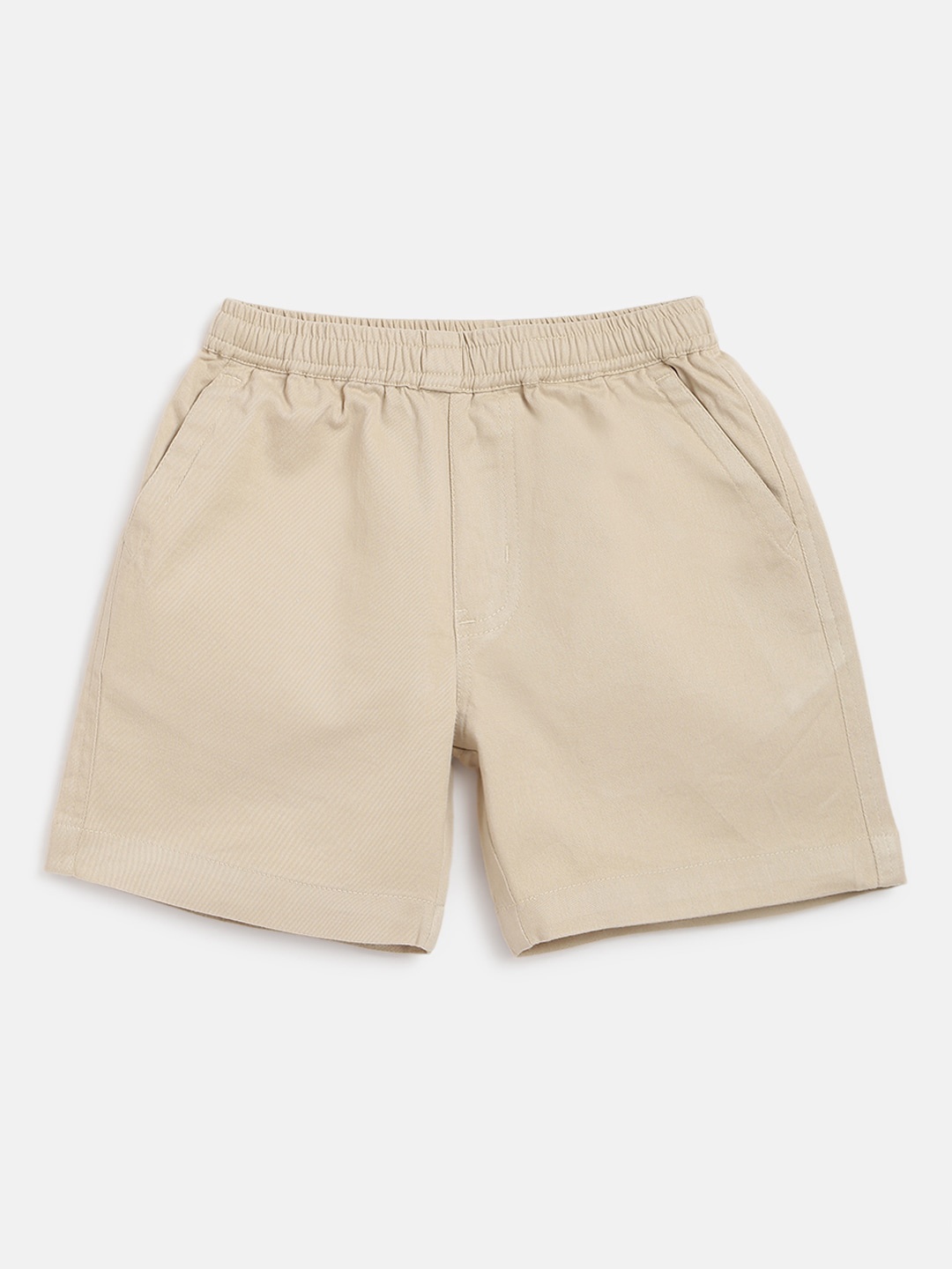 

Campana Boys Mid-Rise Cotton Twill Shorts, Beige