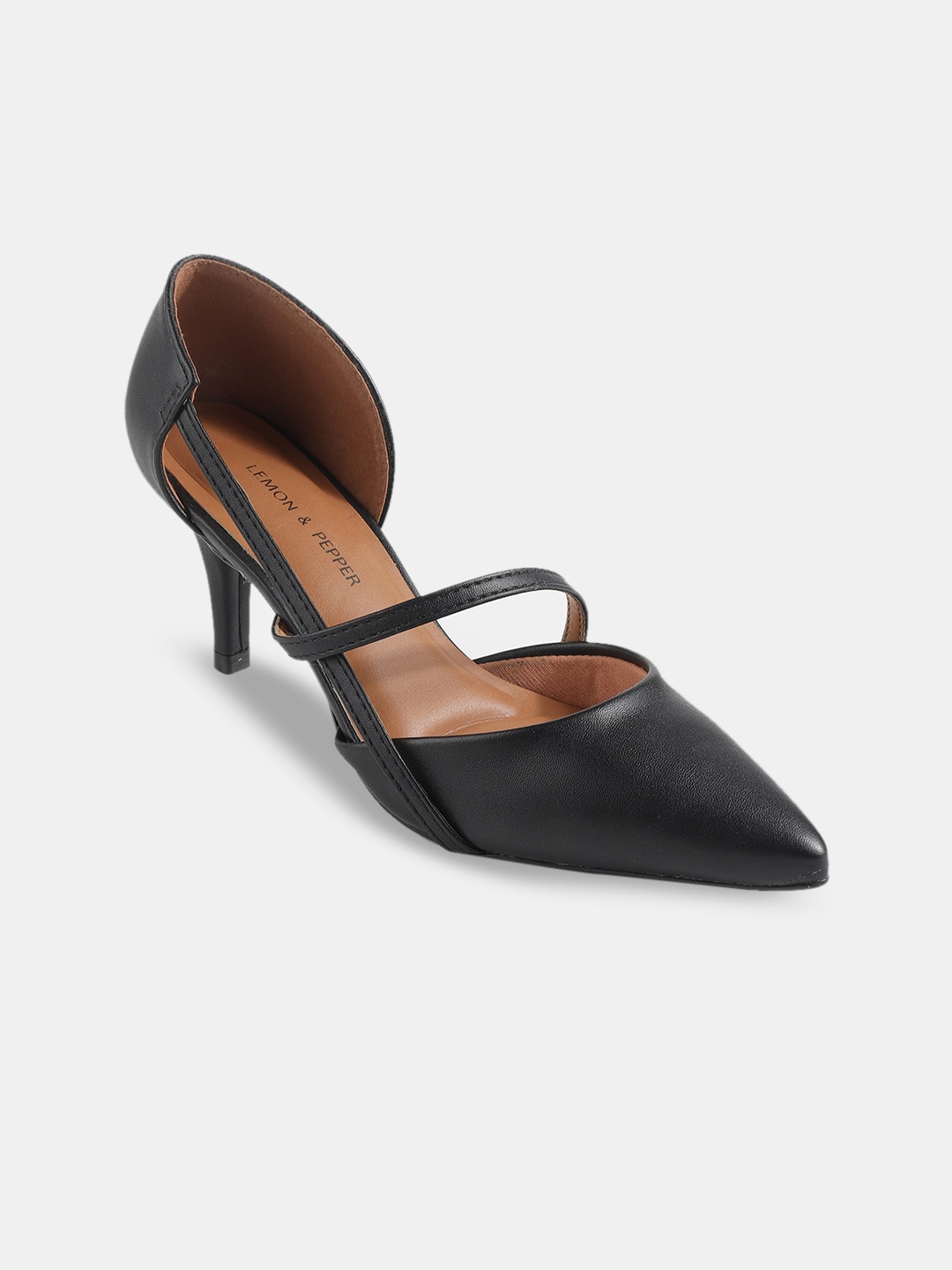 

LEMON & PEPPER Pointed Toe Slim Pumps, Black