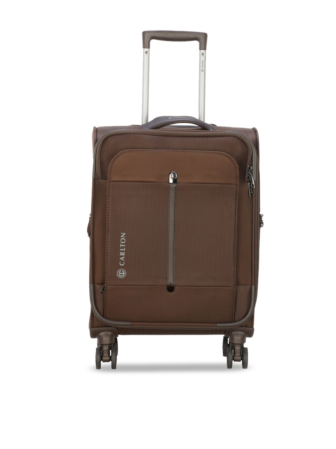 

CARLTON Textured Cabin Trolley Suitcase, Brown