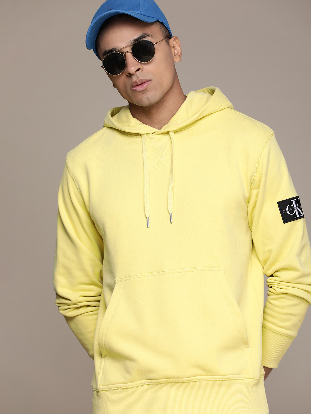 

Calvin Klein Jeans Pure Cotton Hooded Sweatshirt, Yellow