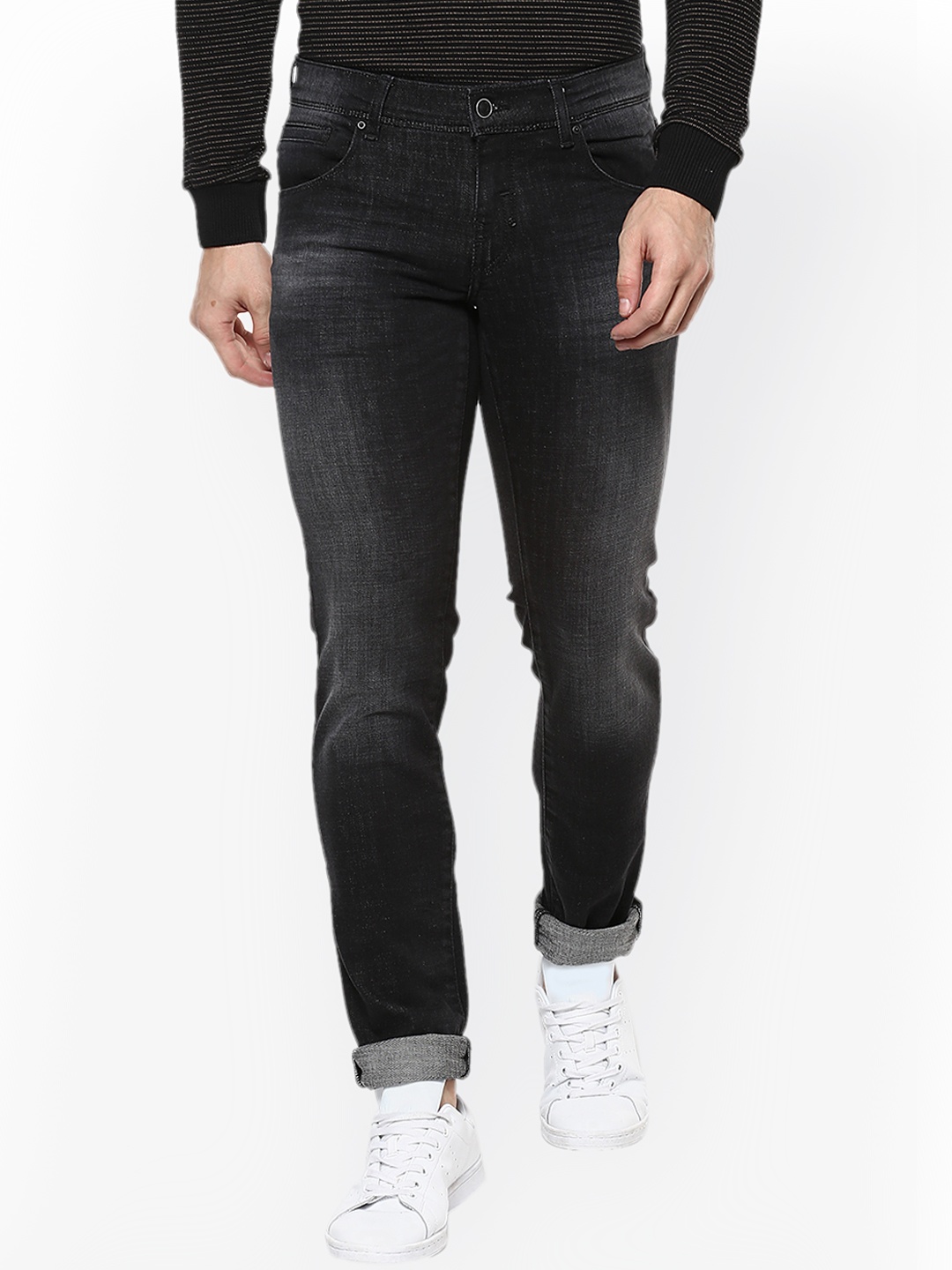 

Antony Morato Men Black Slim Fit Mid-Rise Clean Look Jeans