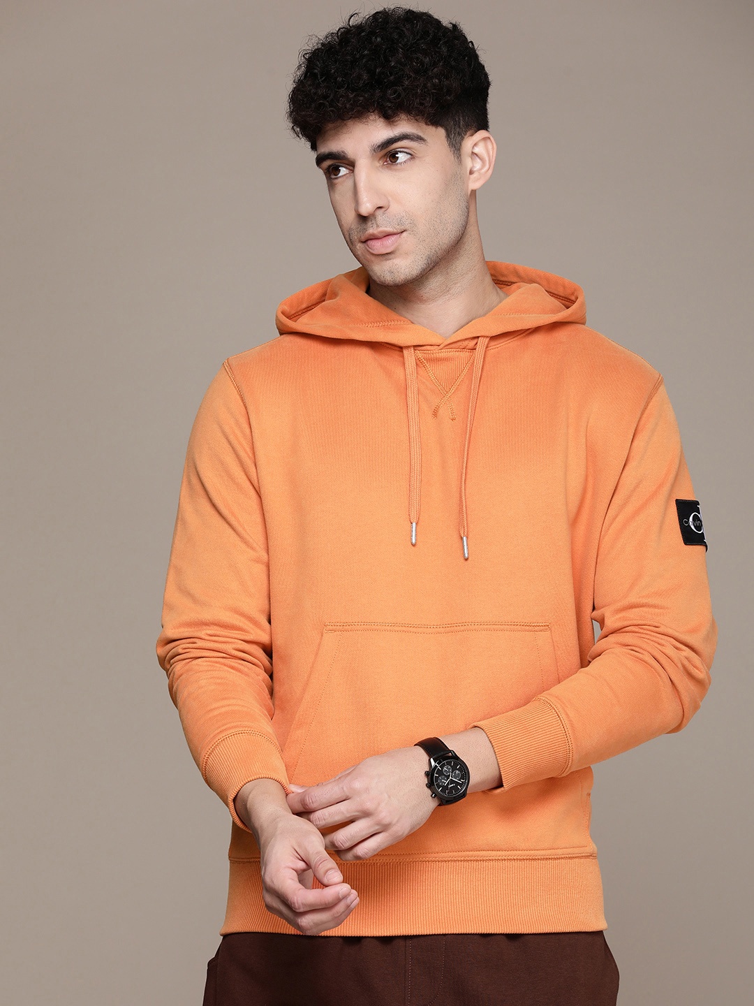 

Calvin Klein Jeans Pure Cotton Hooded Sweatshirt, Orange