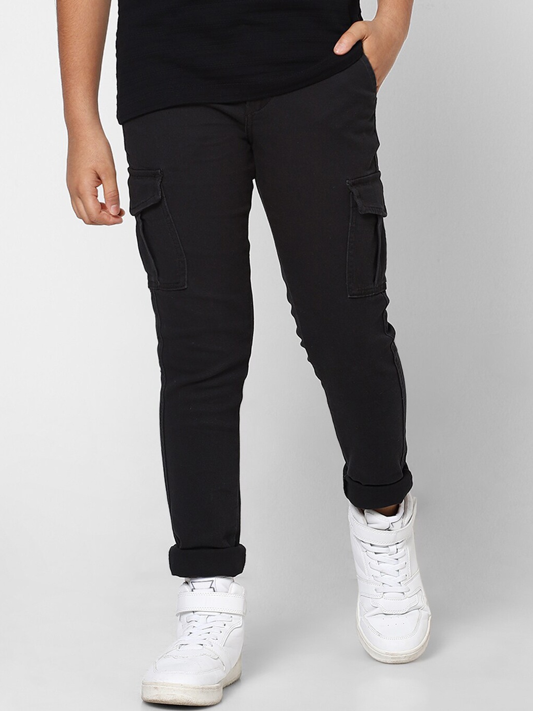 

Jack & Jones Junior Boys Regular Fit Mid Rise Jeans, Black
