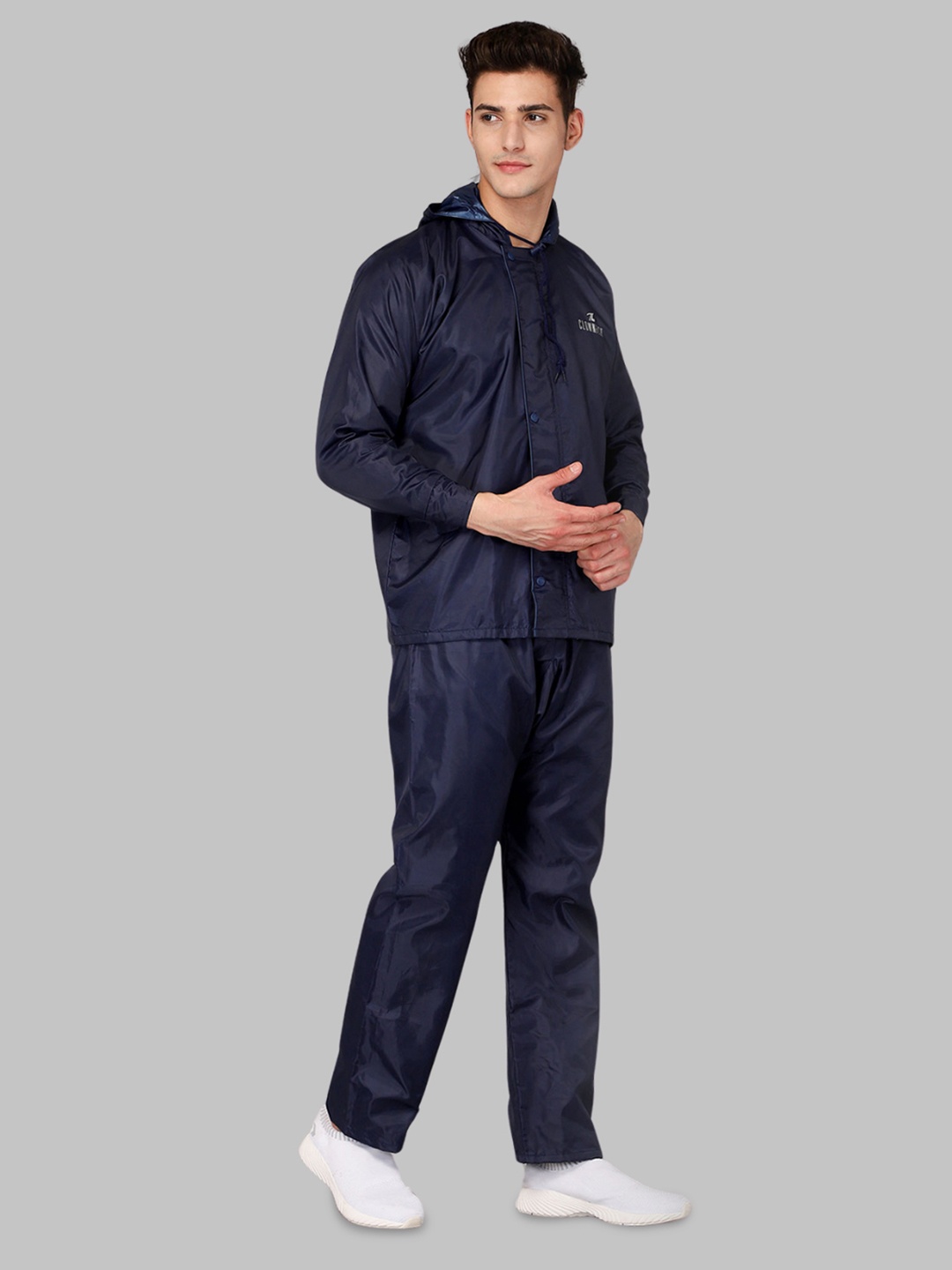 

THE CLOWNFISH Reversable Waterproof RainSuit, Blue