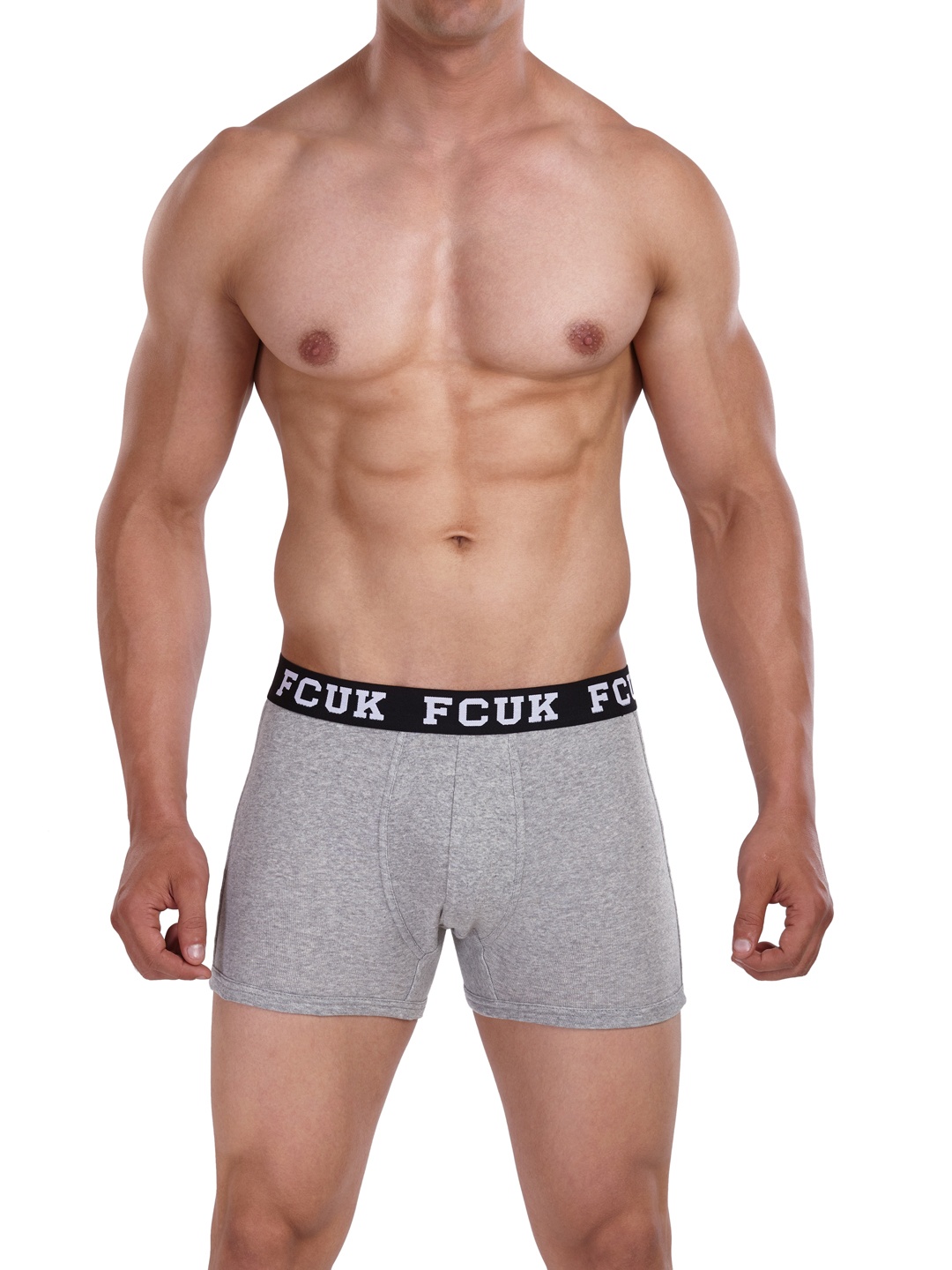

FCUK Men Grey Melange Trunks CTR01