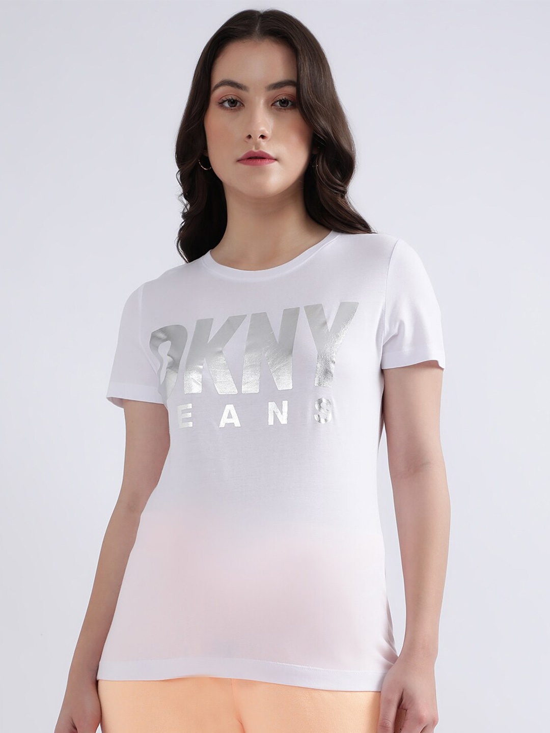 

DKNY Typography Printed T-shirt, White