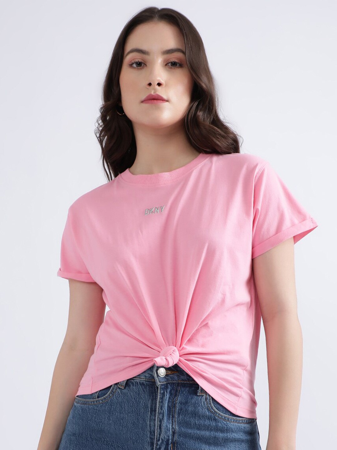 

DKNY Pure Cotton Casual T-shirt, Pink