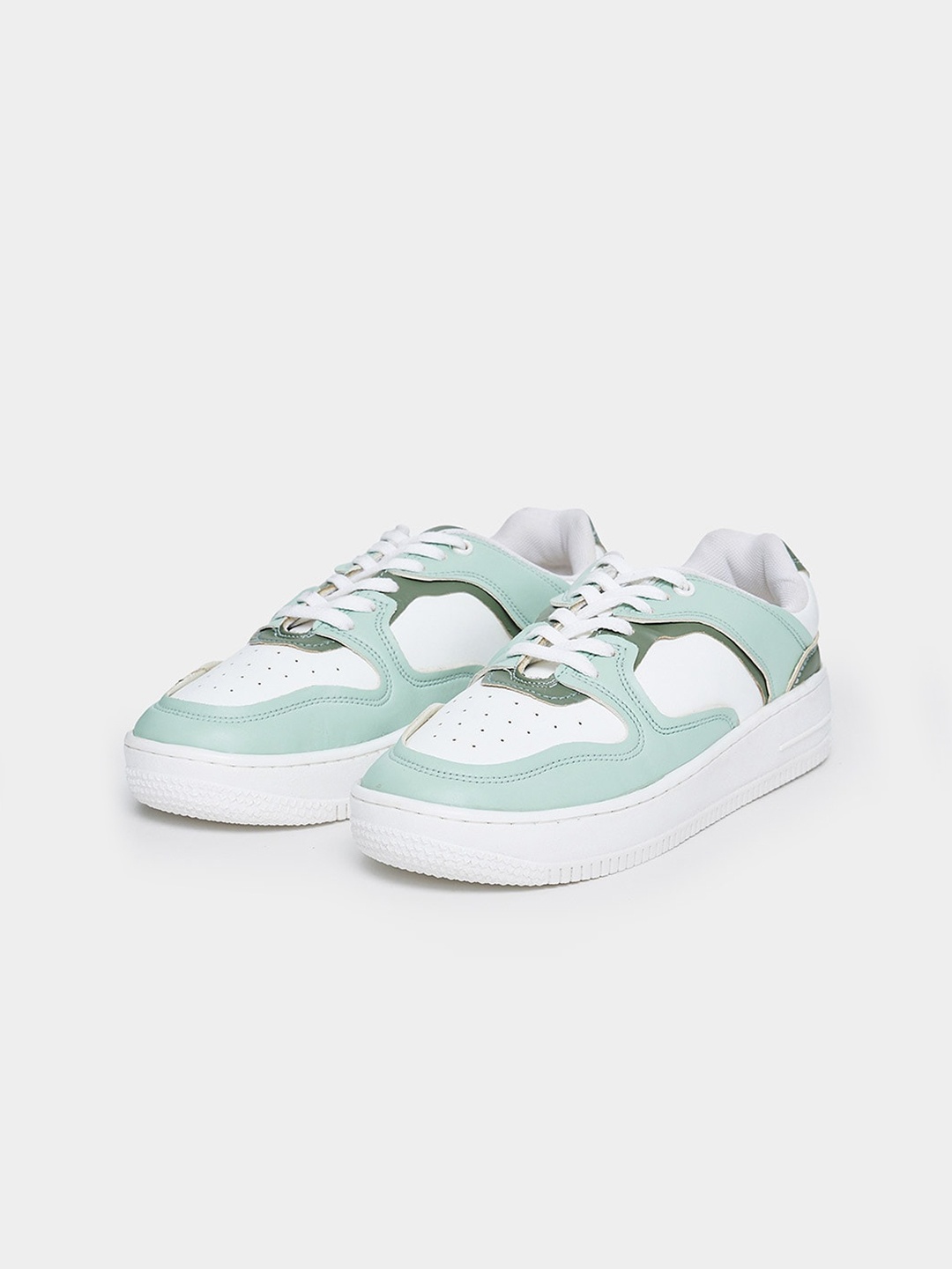 

Styli Women Colourblocked Contrast Sole Sneakers, Sea green