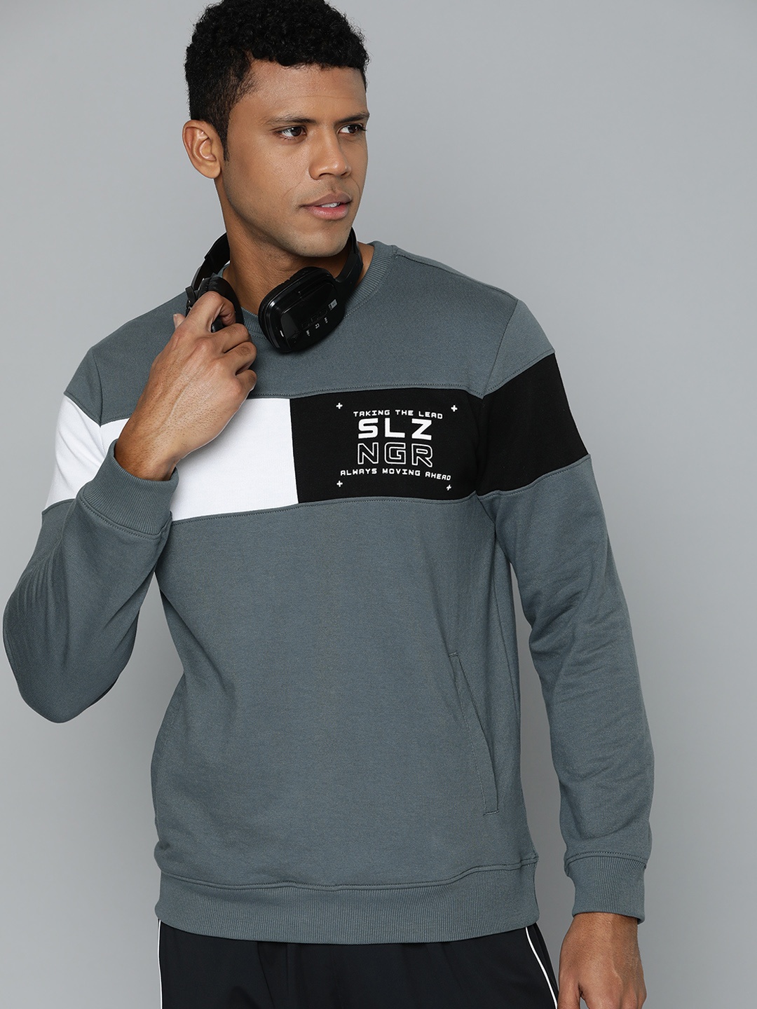 

Slazenger Striped Sweatshirt, Grey