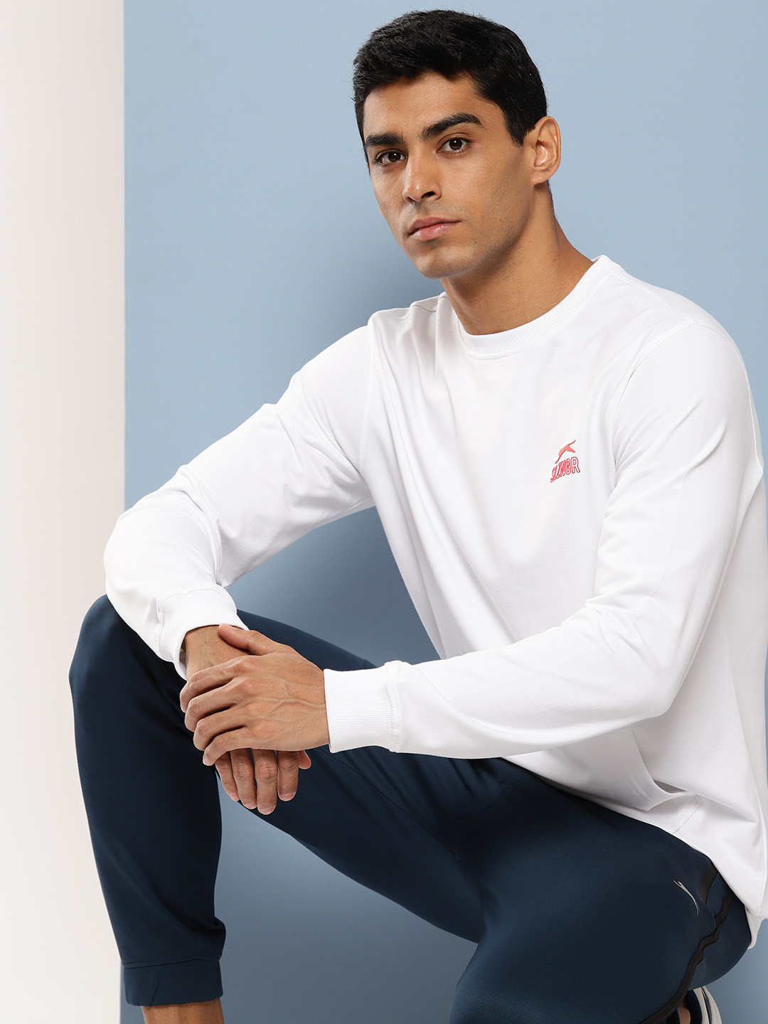 

Slazenger Solid Minimal Brand Logo Print Sweatshirt, White