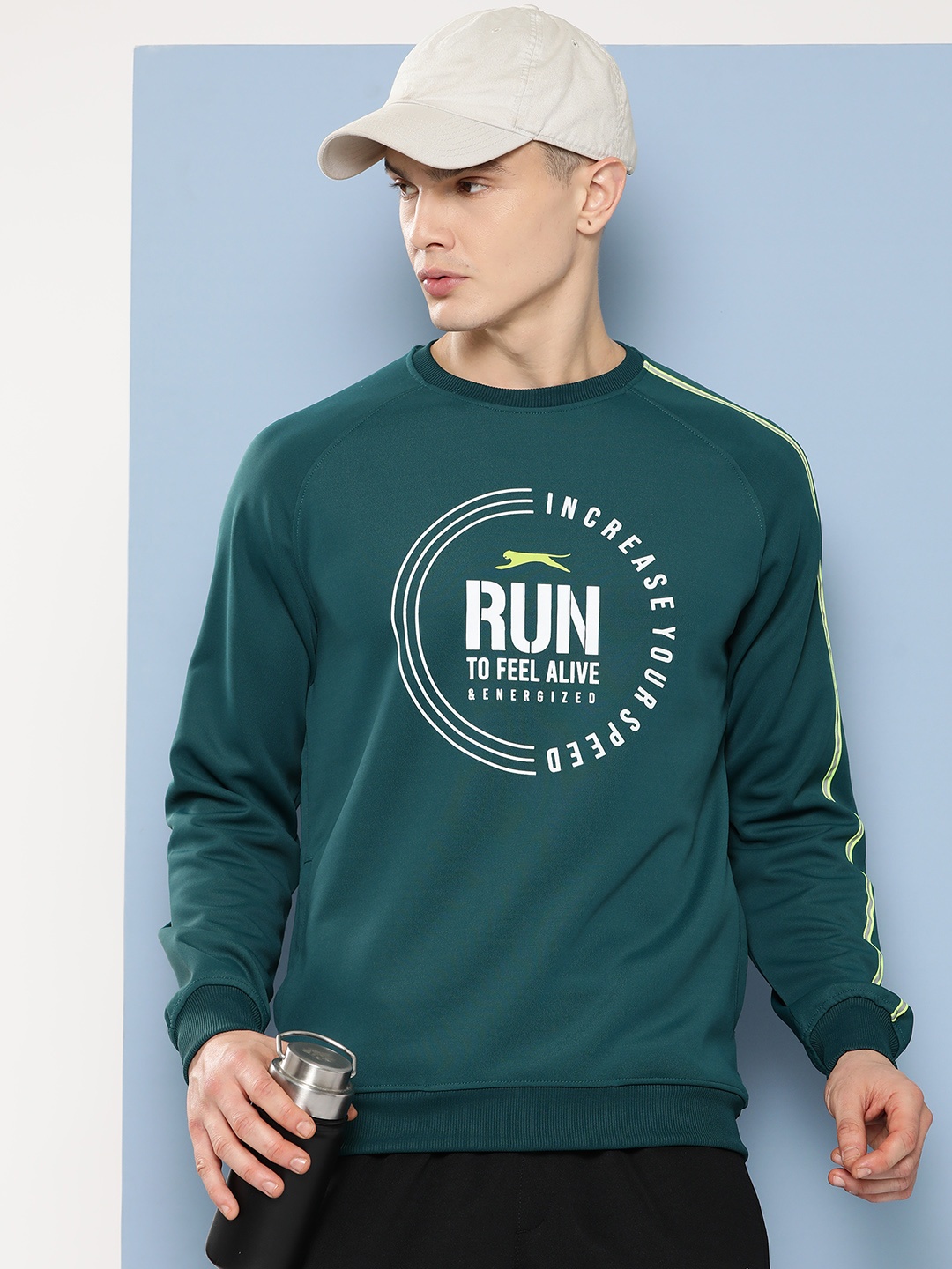 

Slazenger Printed Ultra-Dry Running Sweatshirt, Teal