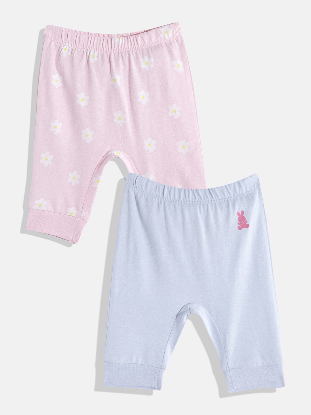 

United Colors of Benetton Infant Girls Set of 2 Pure Cotton Leggings, Pink