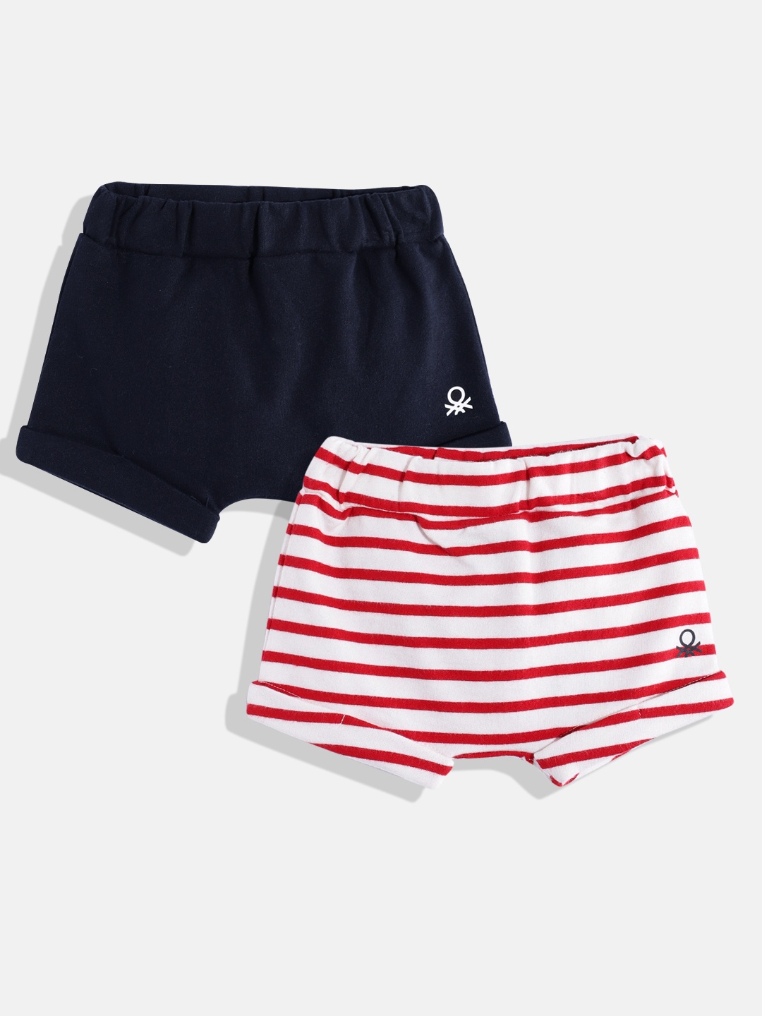 

United Colors of Benetton Boys Pack of 2 Pure Cotton Shorts, Red