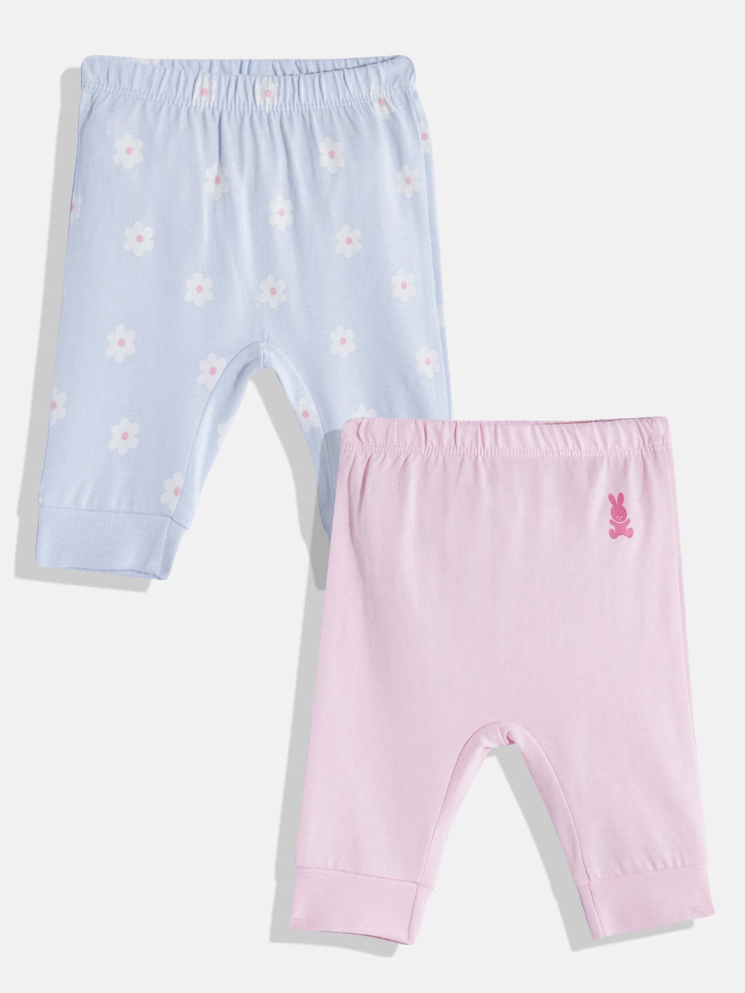

United Colors of Benetton Girls Set of 2 Pure Cotton Leggings, Blue