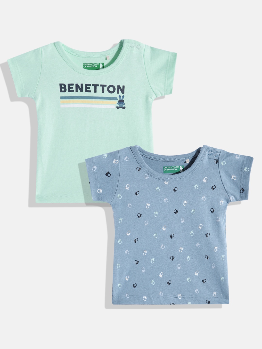 

United Colors of Benetton Infant Boys Pack of 2 Pure Cotton T-shirts, Blue