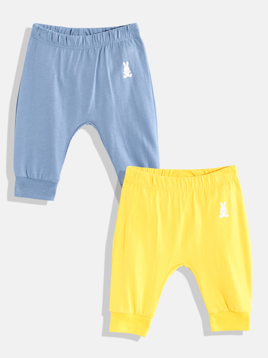 

United Colors of Benetton Kids Boys Pack of 2 Pure Cotton Ribbed Joggers, Yellow