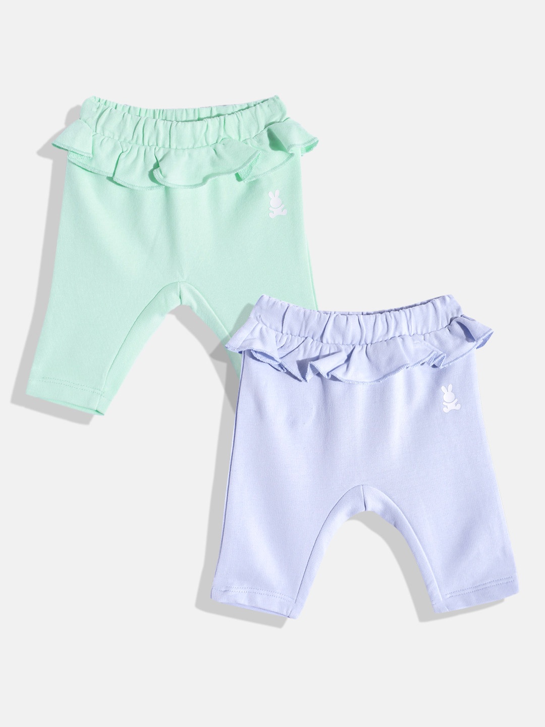 

United Colors of Benetton Infant Girls Pack of 2 Pure Cotton Leggings, Green