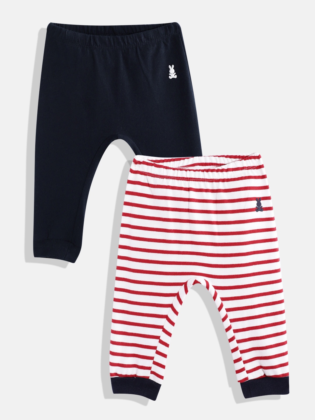 

United Colors of Benetton Kids Boys Pack of 2 Pure Cotton Ribbed Joggers, Navy blue