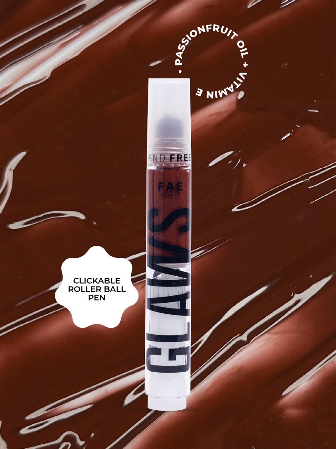

FAE BEAUTY Glaws Liquid Lip Gloss with Passionfruit Oil & Vitamin E 6ml - Serving 009, Brown