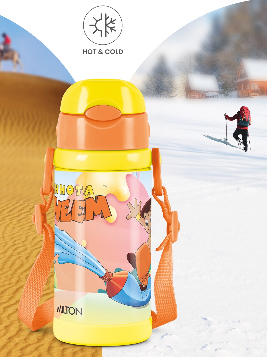 

Milton Kids Charmy 450 Yellow Chota Bhim Thermosteel Vacuum Insulated Water Bottle 400 Ml