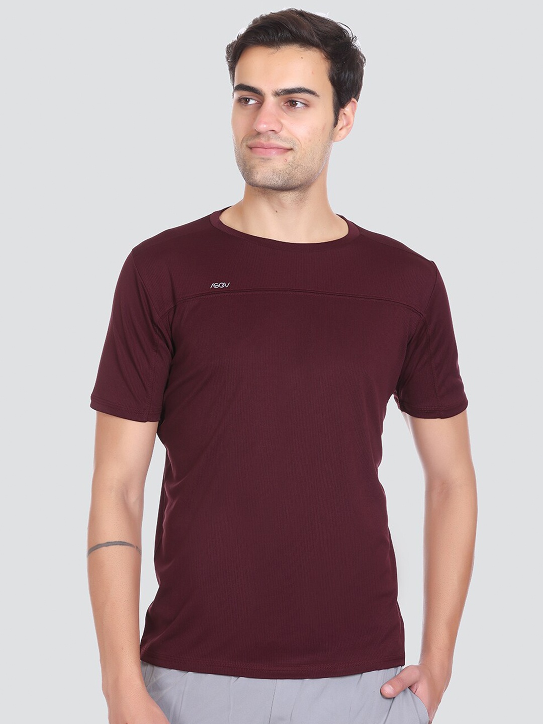 

AGON Round Neck Dri-FIT Sports T-Shirt, Maroon