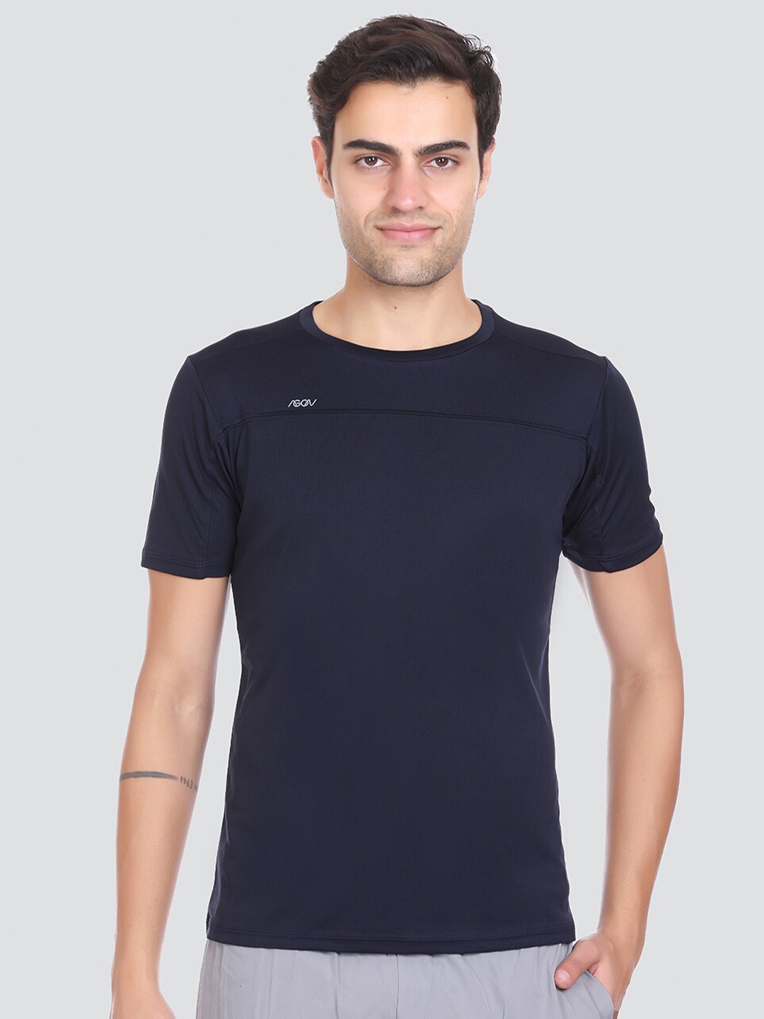 

AGON Round Neck Dri-FIT T-shirt, Navy blue
