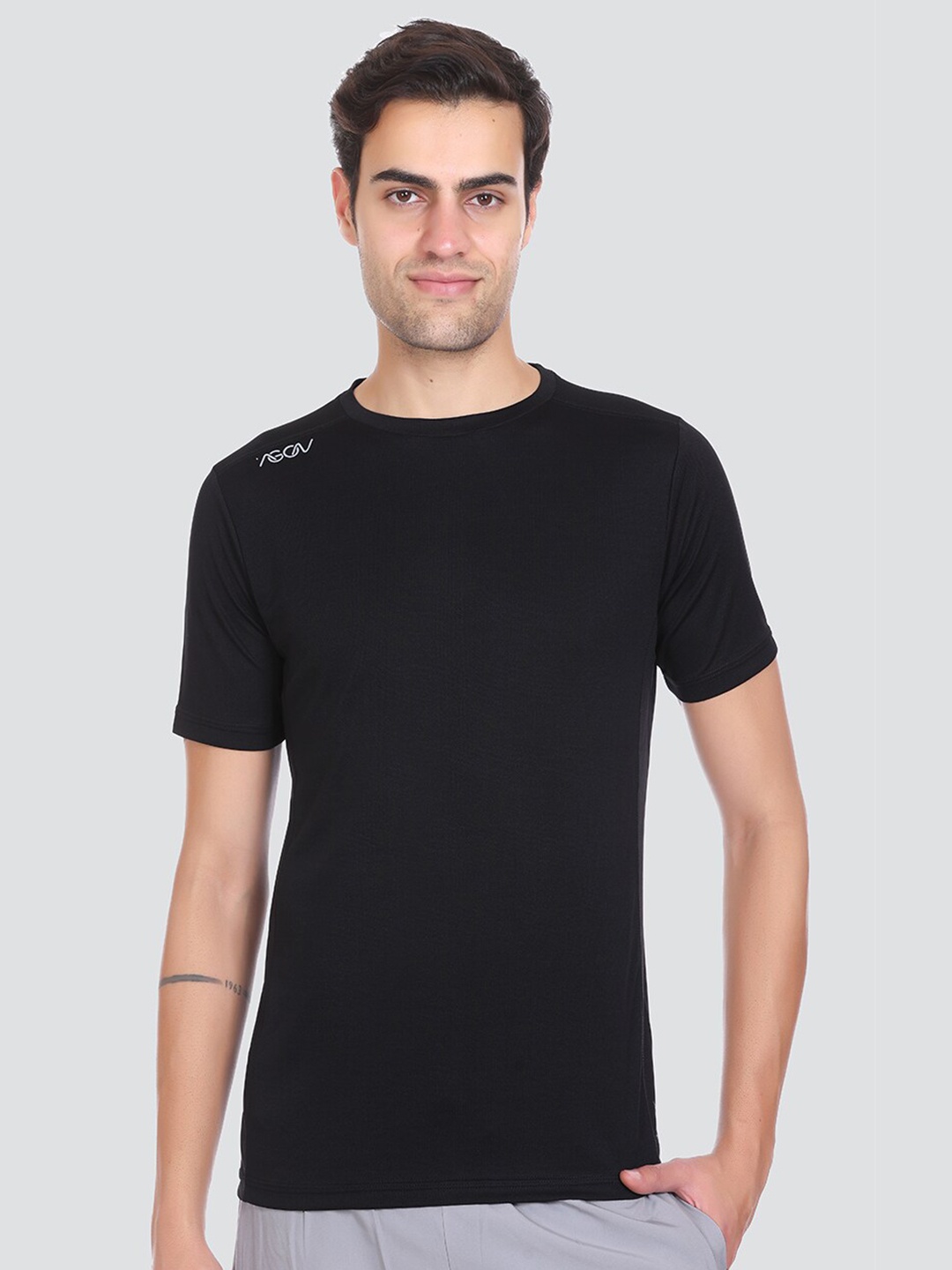 

AGON Round Neck Dri-FIT Sports T-shirt, Black