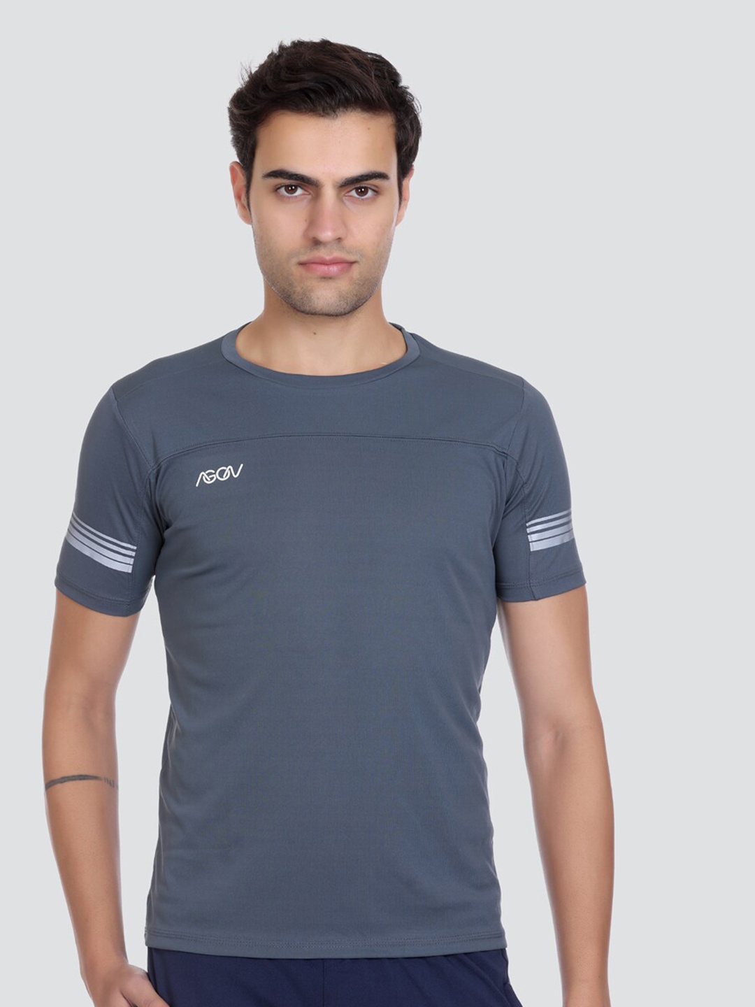 

AGON Round Neck Short Sleeves Dri-FIT T-shirt, Grey