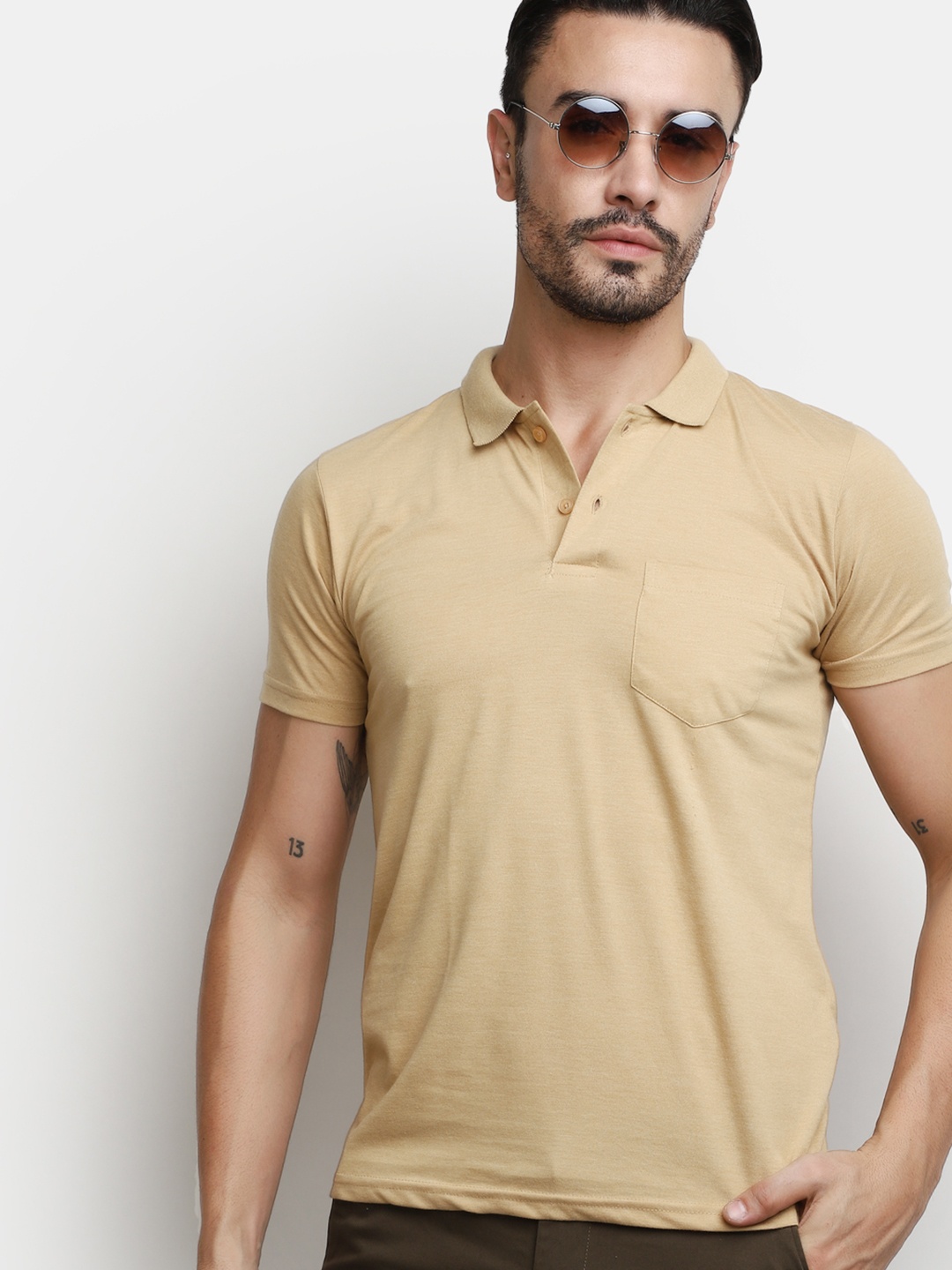 

V-Mart Polo Collar Slim Fit T-shirt, Khaki
