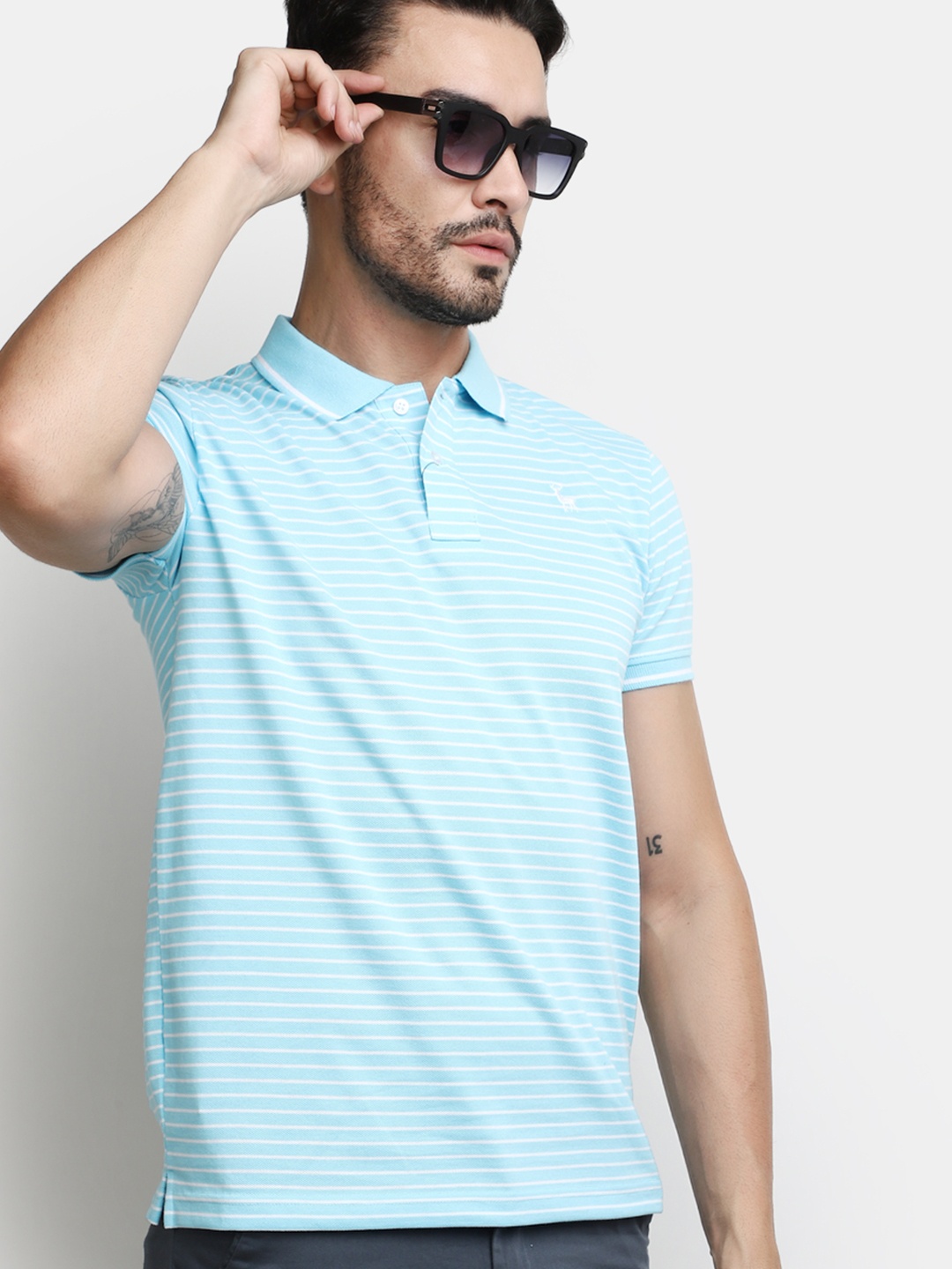 

V-Mart Polo Collar Cotton T-shirt, Blue