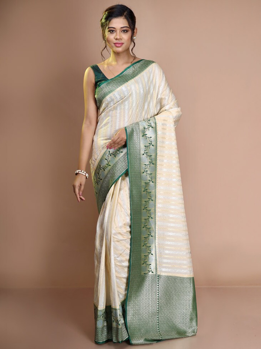 

AllSilks Ethnic Motifs Pure Silk Pochampally Saree, Yellow