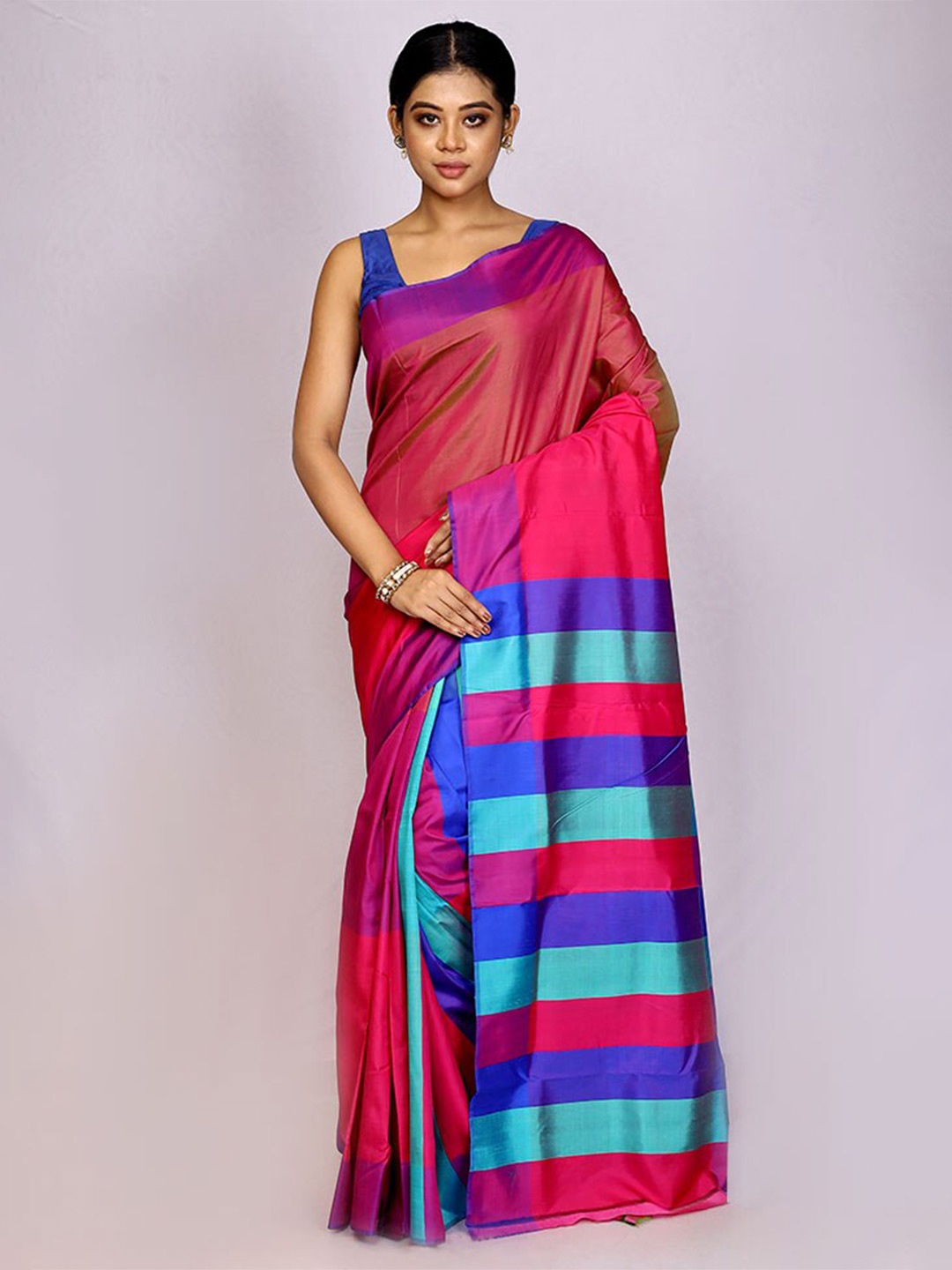 

AllSilks Pure Silk Saree, Pink