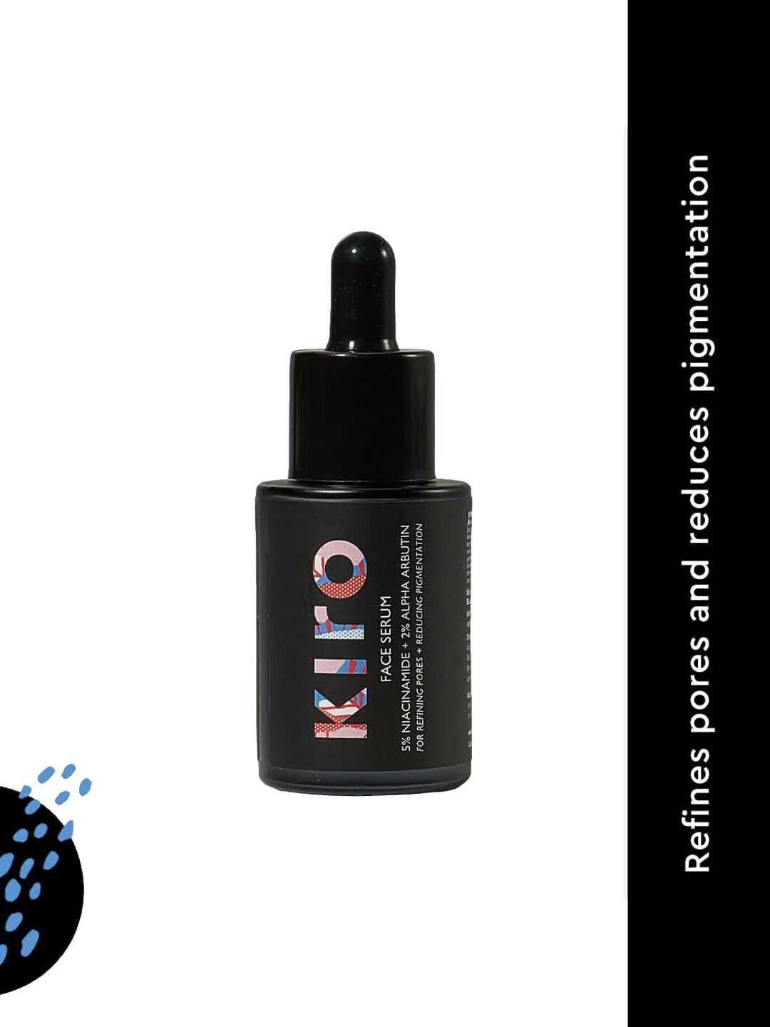 

KIRO 5% Niacinamide & 2% Alpha Arbutin Face Serum For Refining Pores - 30ml, Black