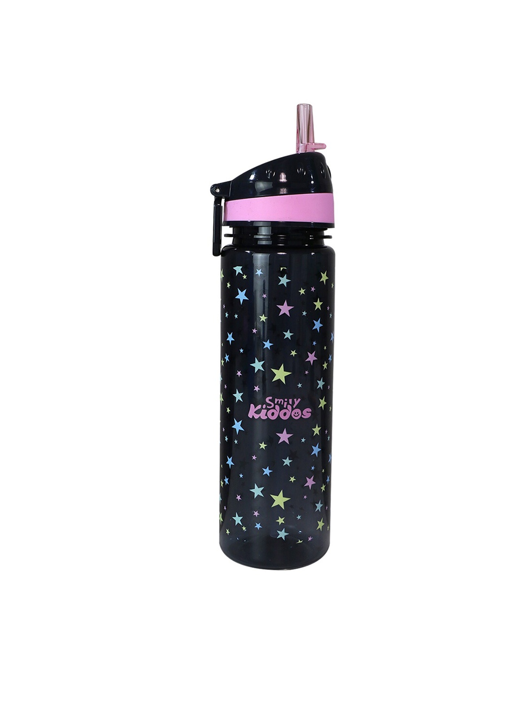 

Smily Kiddos Kids Black & Pink Happy Star Printed Water Bottle