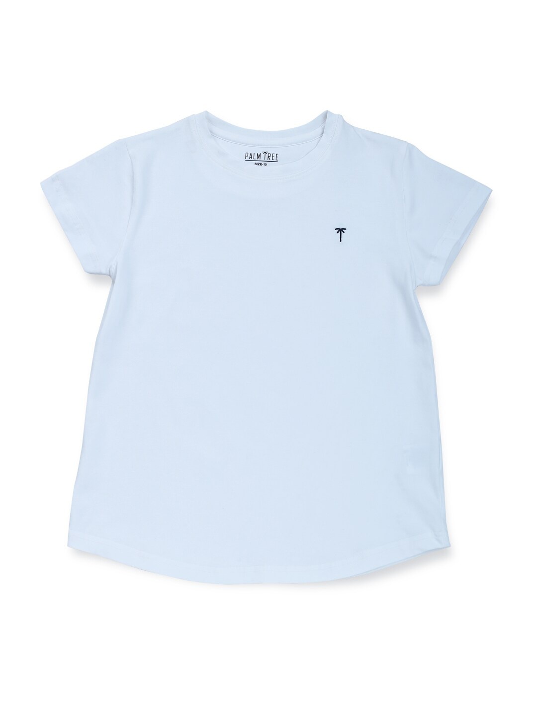

Palm Tree Round Neck Cotton T-Shirt, Blue