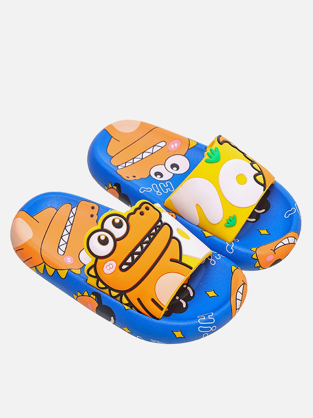

Little Surprise Box LLP Kids Dino Printed Non Slip Sole Sliders, Blue