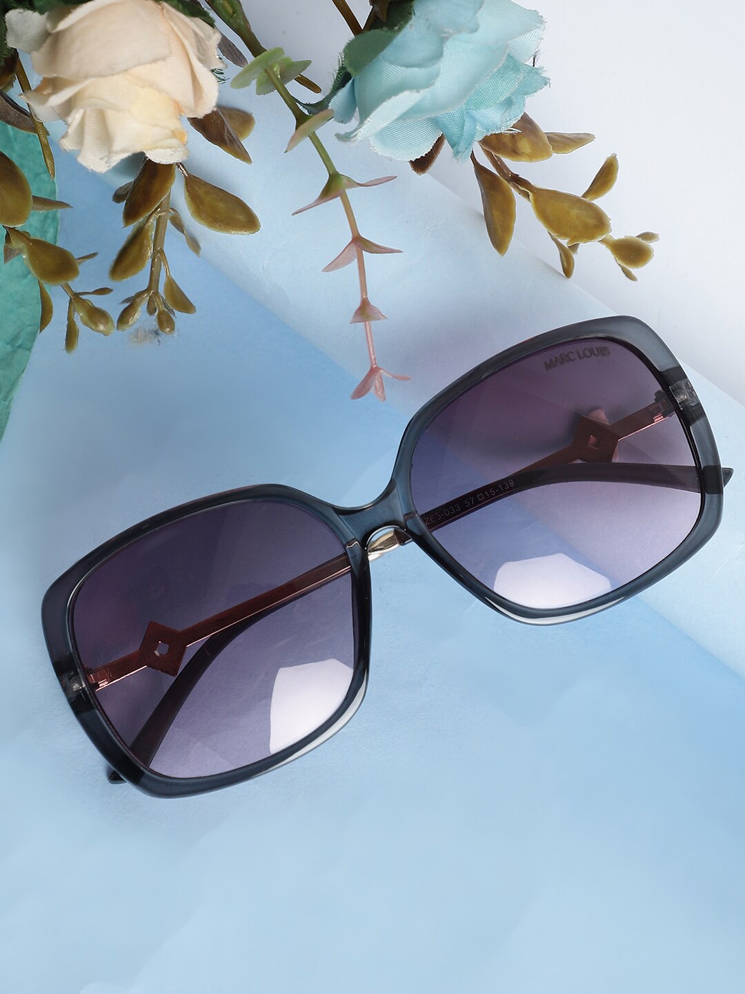 

MARC LOUIS Women Square Sunglasses With UV Protected Lens-MARC LOUIS Z65-033, Purple