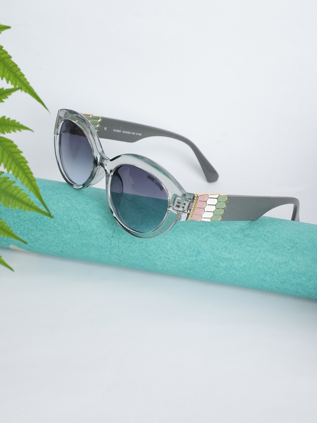 

MARC LOUIS Women Oval Sunglasses With UV Protected Lens-MARC LOUIS G15001, Grey