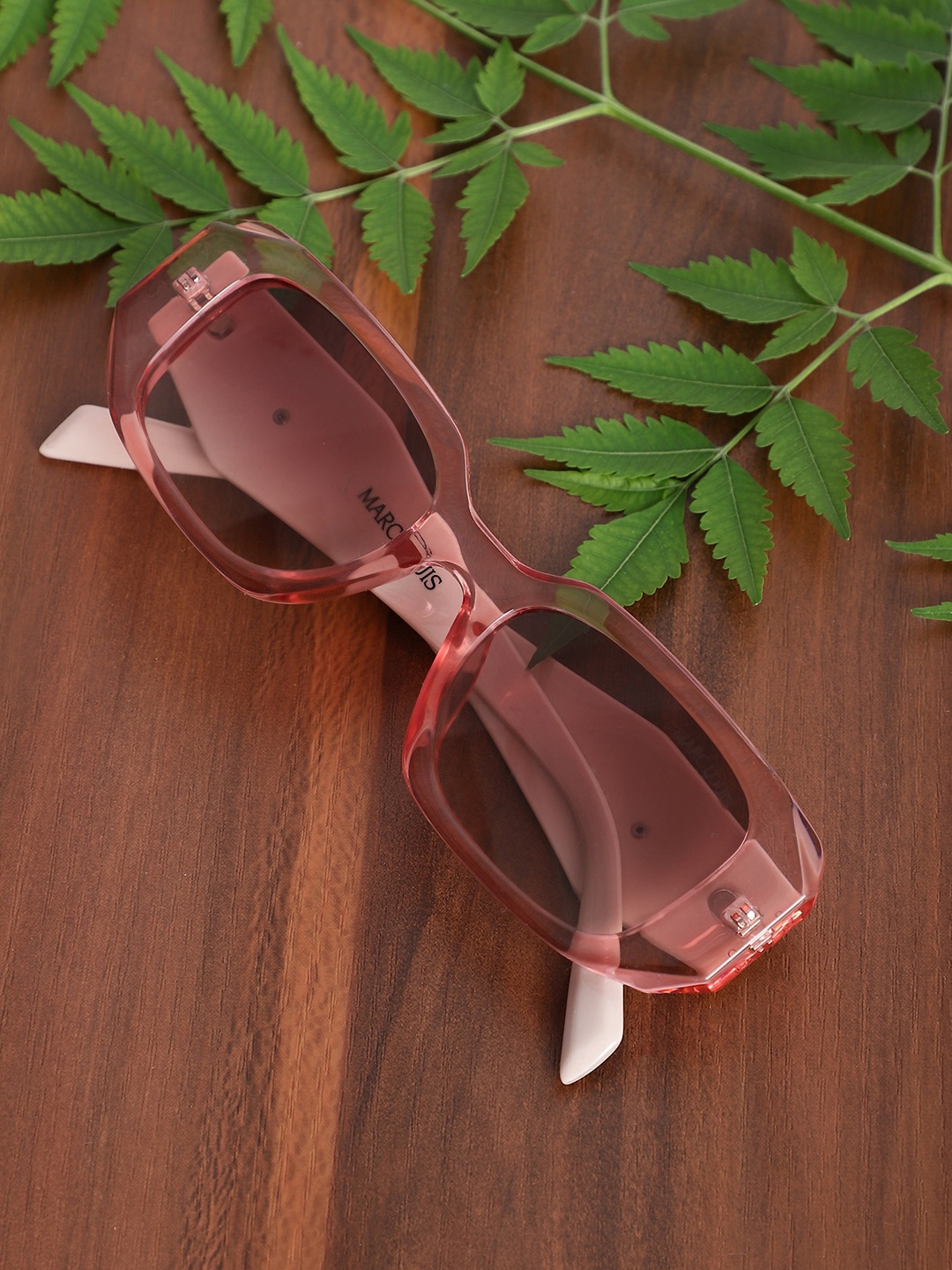 

MARC LOUIS Women Rectangle Sunglasses With UV Protected Lens, Pink